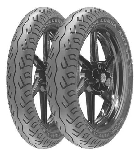 Combo Llantas Moto Corsa 90/90/17 Y 130/70/17 Apache Gsx