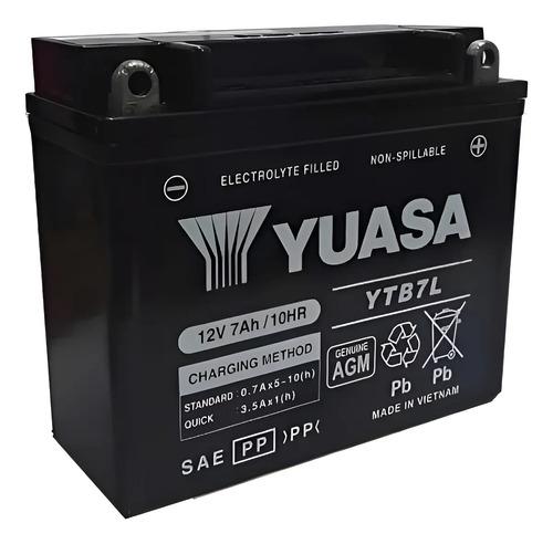 Batería Moto Yuasa Original Cbf 150 Xr 150l Next 115 Ytb7l Izquierdo