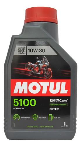 Aceite Moto Motul 5100 10w30 Api Sp Ma2 Semisintético X 1 L.