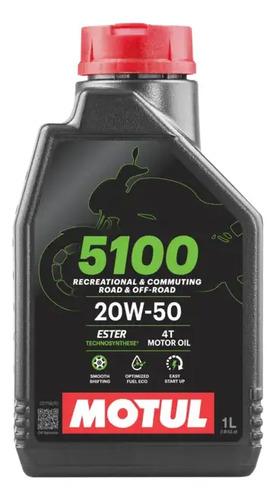 Aceite Lubricante Moto Motul 5100 Sintético 20w50 1 Litro
