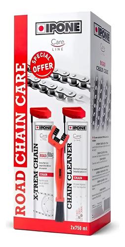 Kit Lubricante Cadena Ipone Moto Ciudad Carretera C/ Cepillo