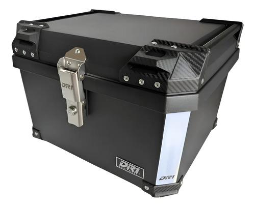 Baúl Moto 57 L Negro Con Soporte Desmontable Y Espaldar Acolchado Dr1