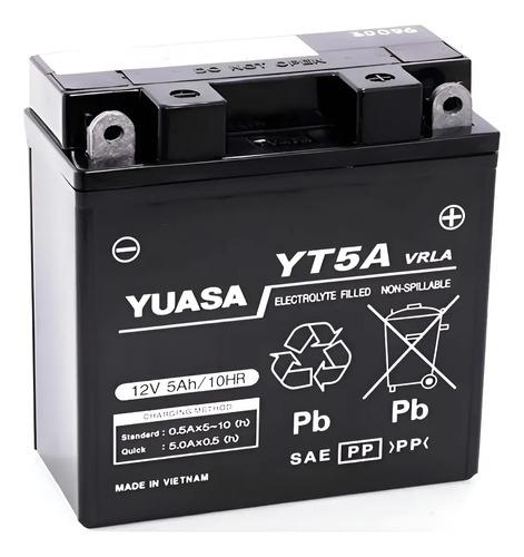 Batería Moto Yuasa Original Discover Gixxer Sport Flex Yt5a Derecho