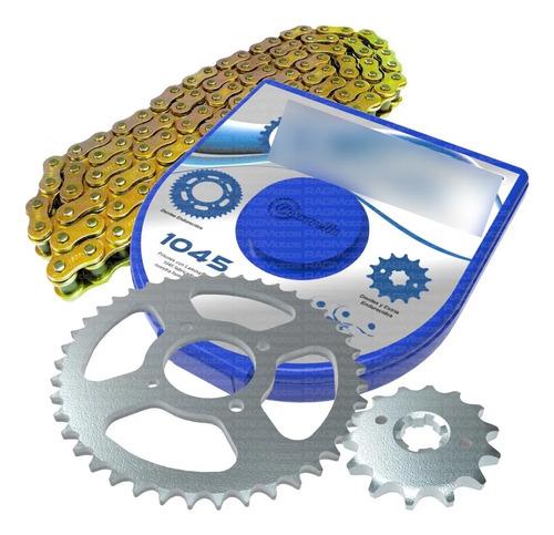 Kit De Arrastre Para Akt Nkd 125 Y Sl 125 O'ring Cassarella Dorado