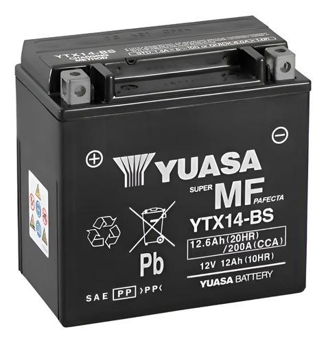 Batería Moto Yuasa Original Bmw Gs 1200 Adventure R Ytx14 Izquierdo