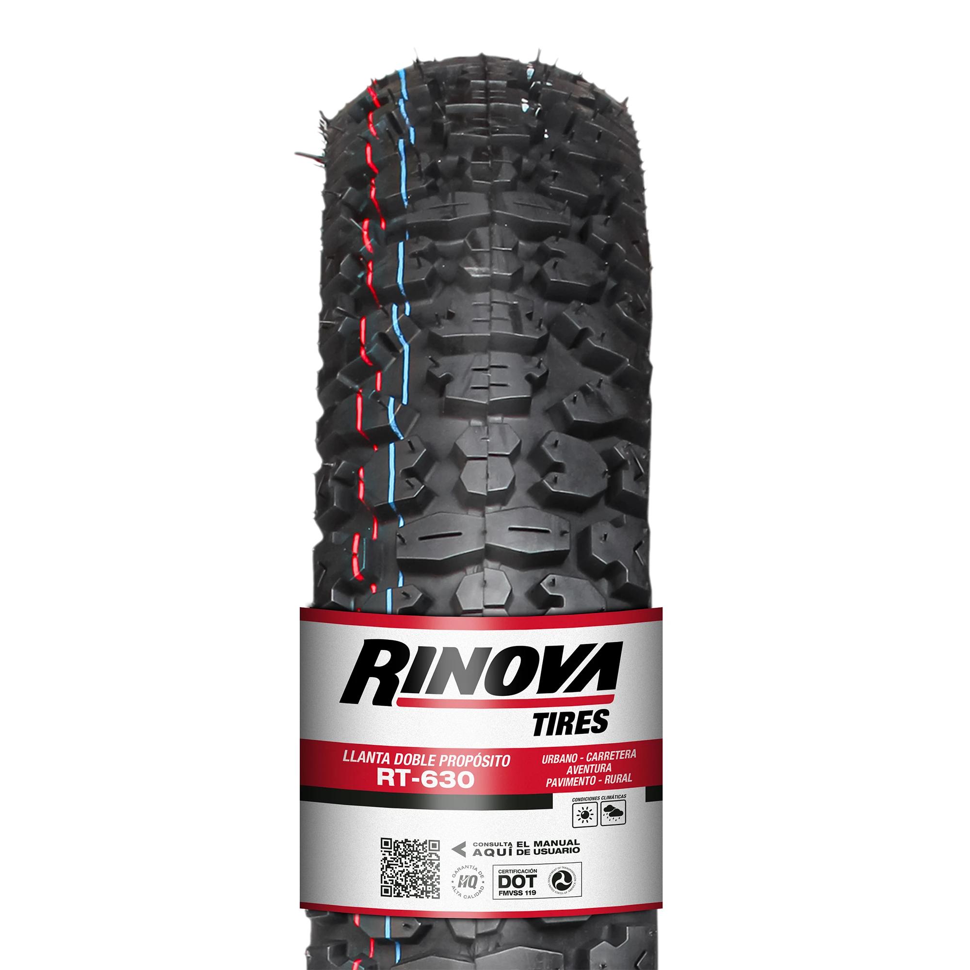 Llanta Moto Doble Propósito 410-18 Rinova Tires RT-630 TT 65L