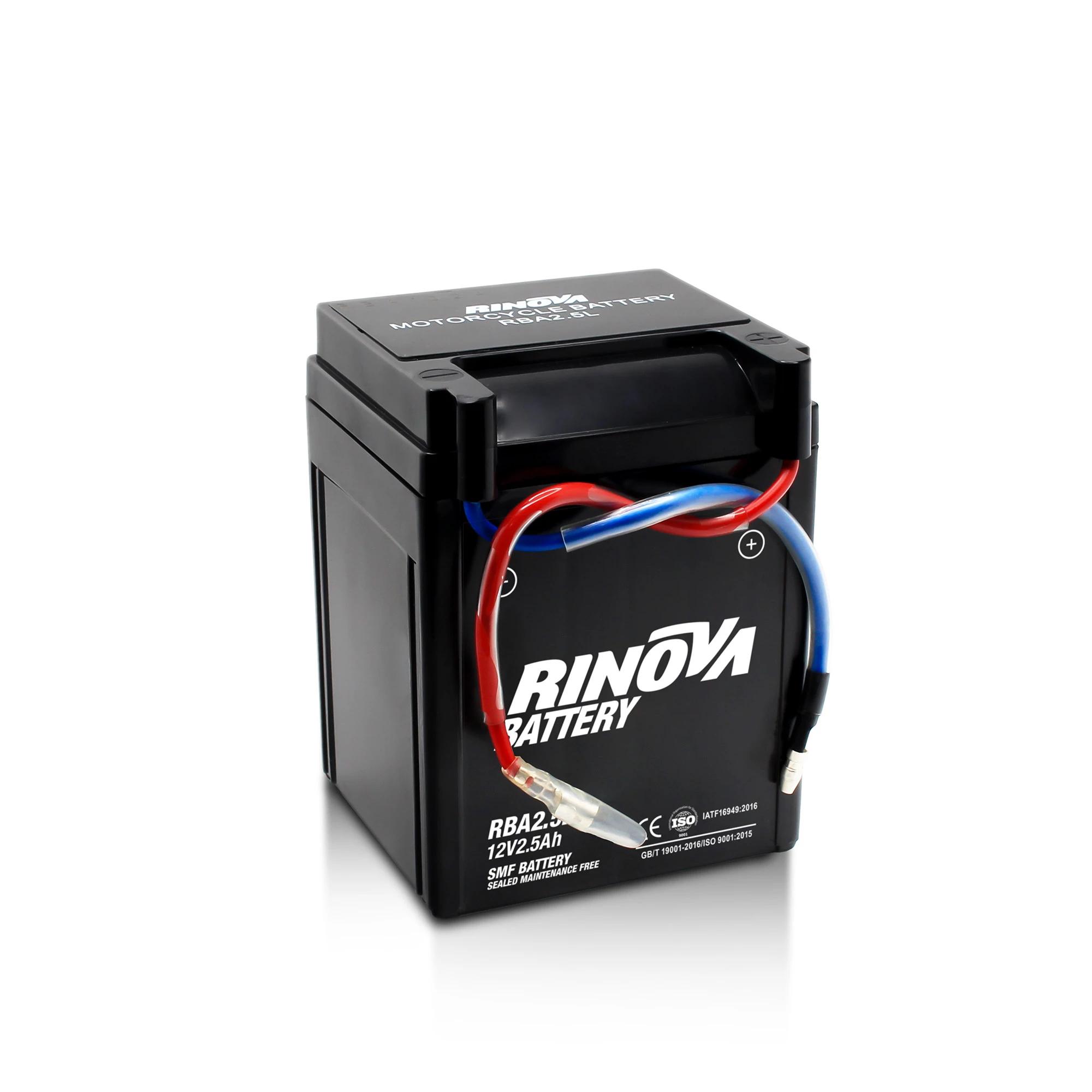 Batería Tipo Pila 12V 2.5Ah para Motocicleta RBA2.5L Rinova Battery