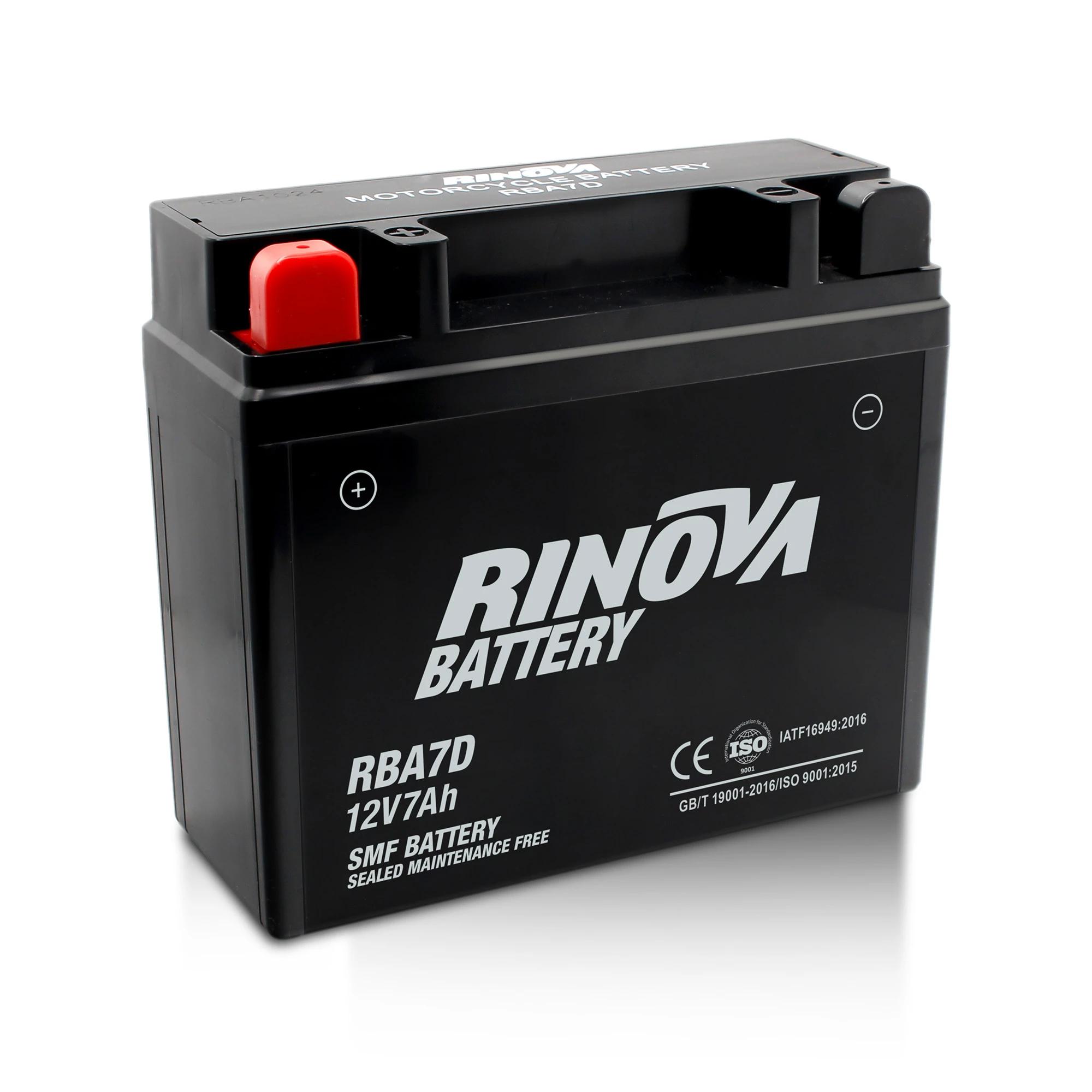 Batería Tipo Pila 12V 7Ah para Motocicleta RBA7D Rinova Battery